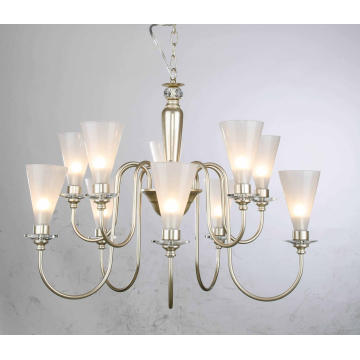 Iron Chandelier with Glass Shade Pendant Light (SD1181/5+5)